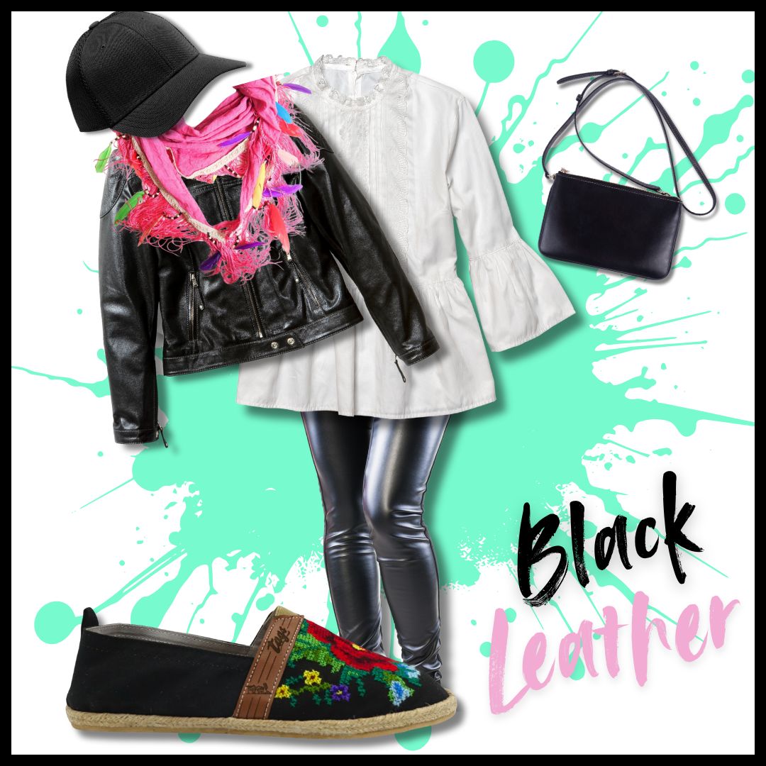 Espadrilles, bestickt PUNTO DE CRUZ - NEGRO