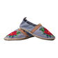 Espadrilles, bestickt PUNTO DE CRUZ - GRIS
