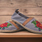 Espadrilles, bestickt PUNTO DE CRUZ - GRIS