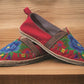 Espadrilles, bestickt PUNTO DE CRUZ - ROJO